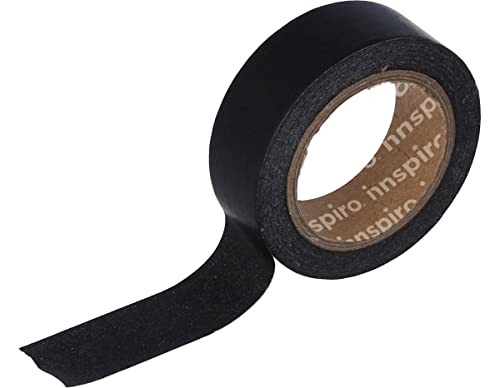 INNSPIRO Masking Tape Washi schwarz 15 mm x 10 m Serie Glatt Basic von INNSPIRO