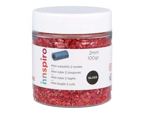 INNSPIRO Rocailles Glas Zylinder Mini Aurora Borealis rot Durchmesser 2 x 2 mm 100 g INNSPIRO Rocailles Glas Zylinder Mini Aurora Borealis rot Durchmesser 2 x 2 mm 100 g von INNSPIRO