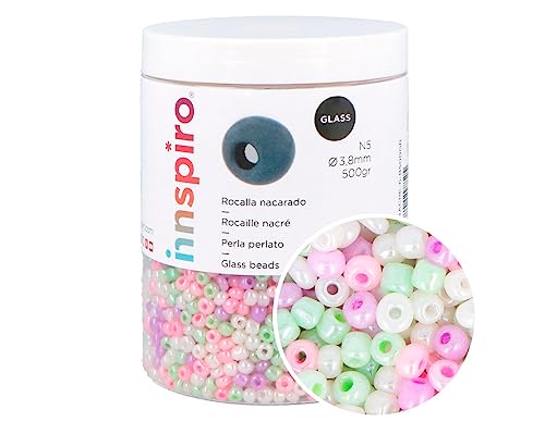 INNSPIRO Rocailles Glasstein rund Perlmutt Mischung 3,8mm 500gr. ca. N5 INNSPIRO Rocailles Glasstein rund Perlmutt Mischung 3,8mm 500gr. ca. N5 von INNSPIRO