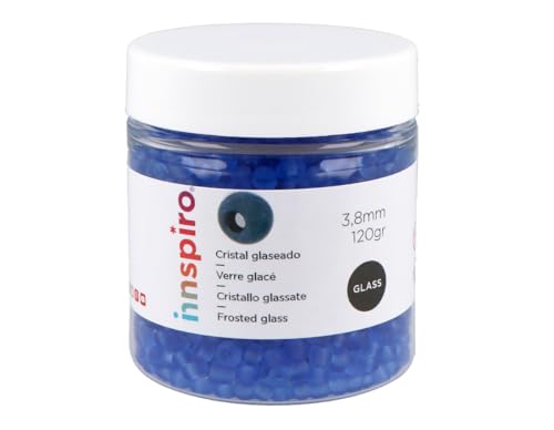 INNSPIRO Glas-Rocailles, rund, hellblau, 3,8 mm, 120 g, zum Herstellen von Armbändern und Halsketten, ideal für Bastelarbeiten und Schmuck mit Kindern. von INNSPIRO