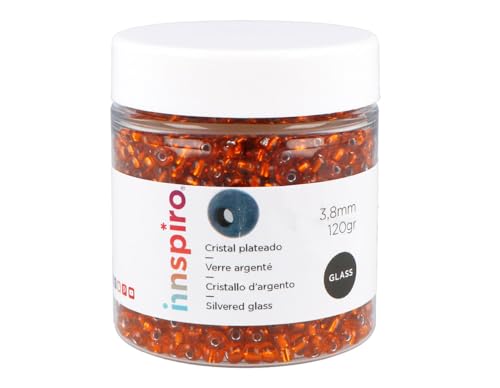 INNSPIRO Runder Glasstein silber orange 3,8 mm. 6/0 120 g. INNSPIRO Runder Glasstein silber orange 3,8 mm. 6/0 120 g. von INNSPIRO