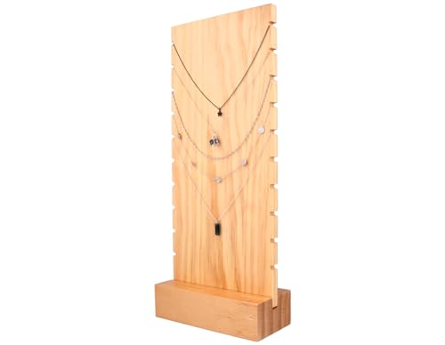 INNSPIRO Schmuckständer aus Kiefernholz für Halsketten, 330 x 140 x 70 mm, mit Regatten 5 x 5 mm. von INNSPIRO
