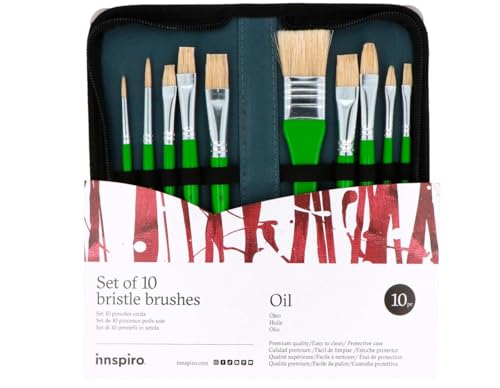 INNSPIRO Set mit 10 Pinseln für Künstler, mit Etui von INNSPIRO