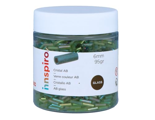 INNSPIRO Steingarten Zylinder Aurora Boreale grün Avocado Durchmesser 1,80 x 6 mm 95 g von INNSPIRO