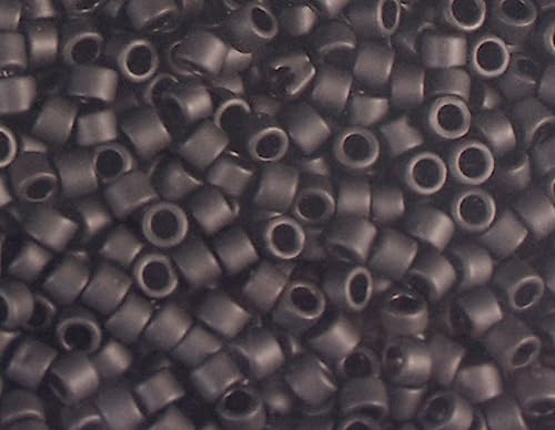 Japanische Perlen Zylinder Schatz matt schwarz 1,8 mm.11/0 100 g. von INNSPIRO