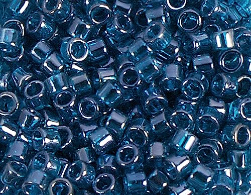 Japanische Perlen Zylinder Treasure Glänzend Türkis Blau 3,3mm.8/0 100gr. von INNSPIRO