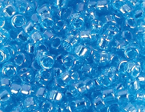 Japanische Perlen Zylinder Treasure glänzend blau 3,3mm.8/0 100gr. von INNSPIRO