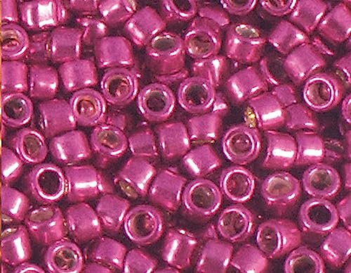 Japanische Perlen Zylinder Treasure verzinkt Fuchsia, 3,3 mm.8/0, 100 g. von INNSPIRO