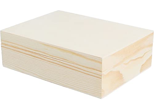 Kiste aus massivem Kiefernholz und rechteckigem Blech, 16 x 12 x 5 cm. Kiste aus massivem Kiefernholz und rechteckigem Blech, 16 x 12 x 5 cm. von INNSPIRO