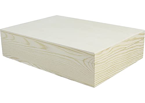 Kiste aus massivem Kiefernholz und rechteckigem Blech, 29 x 21 x 7 cm. Kiste aus massivem Kiefernholz und rechteckigem Blech, 29 x 21 x 7 cm. von INNSPIRO