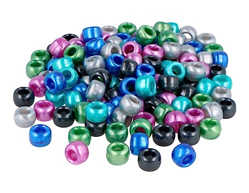 Kunststoffperlen Johannisbeere, Pastellfarben, Durchmesser: 9 mm, 1.000 Stück, Durchmesser: 4 mm. Tasche von INNSPIRO