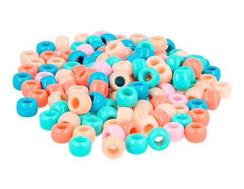 Kunststoffperlen Johannisbeere, mehrfarbig, Durchmesser: 9 mm, 1.000 Stück, Durchmesser: 4 mm. Tasche von INNSPIRO