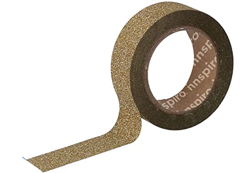 INNSPIRO Masking Tape Glitter Gold 15 mm x 6,5 m Serie Glitter von INNSPIRO