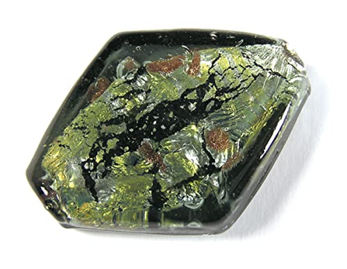 Perlen aus Glas, transparent, grün, 3,4 x 2,5 x 0,8 cm, 500 g 46u, ca. von INNSPIRO