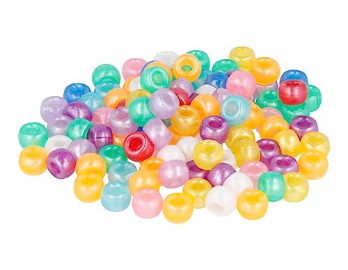 Perlen aus Kunststoff, Eco. Johannisbeere, mehrfarbig, Durchmesser: 9 mm, Innendurchmesser: 4 mm, ca. 400 U von INNSPIRO