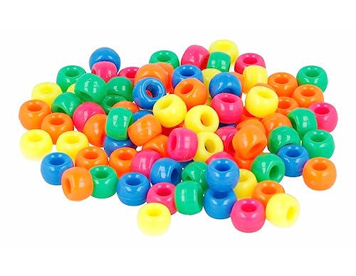 Perlen aus Kunststoff, Eco. Johannisbeere, mehrfarbig, Durchmesser: 9 mm. Innendurchmesser: 4 mm. 400 U von INNSPIRO