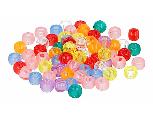 Perlen aus Öko-Kunststoff. Johannisbeere, transparent, Durchmesser 9 mm, Durchmesser 4 mm, ca. 1000 Stück von INNSPIRO
