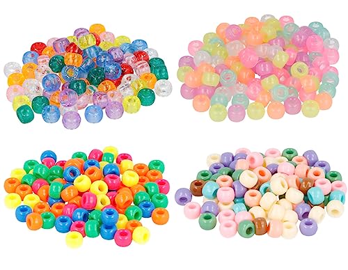 Perlen aus ökologischem Kunststoff. Mehrfarbige Johannisbeere, Neon, fluoreszierend und Pastell Durchmesser: 9 mm. 4 x 400 u. 1600 Stück von INNSPIRO