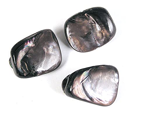 Perlenmuschel, Perlenmuschel, unregelmäßig, glänzend, schwarz, 12 x 10 mm, 250 g, 167 u, ca. von INNSPIRO