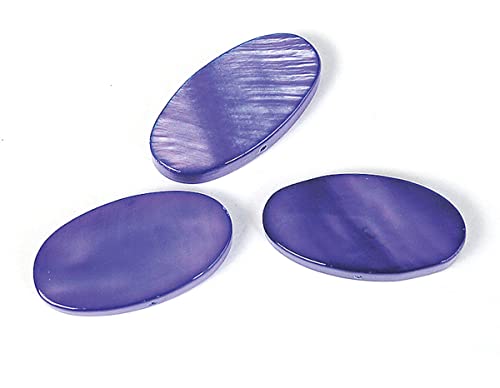 Perlenmuschel, oval, glänzend, Marineblau, 20 x 10 mm, 250 g, 154 u, ca. von INNSPIRO