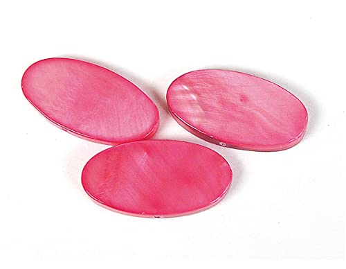 Perlenmuschel, oval, glänzend, rot, 20 x 10 mm, 250 g, 154 u, ca. von INNSPIRO