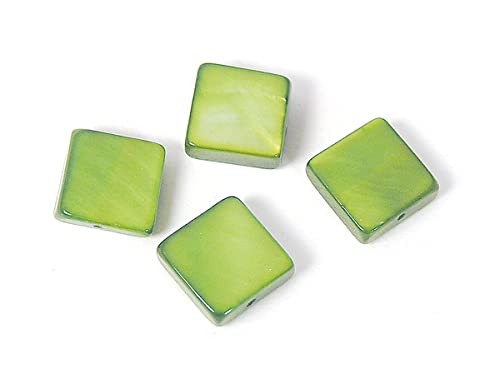 Perlenmuschel, quadratisch, glänzend, grün, 8 x 8 mm, 250 g, 348 u, ca. Perlenmuschel, quadratisch, glänzend, grün, 8 x 8 mm, 250 g, 348 u, ca. von INNSPIRO