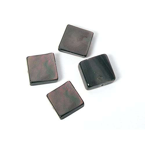 Perlenmuschel, quadratisch, glänzend, schwarz, 30 x 30 mm, 250 g, 37 u, ca. von INNSPIRO