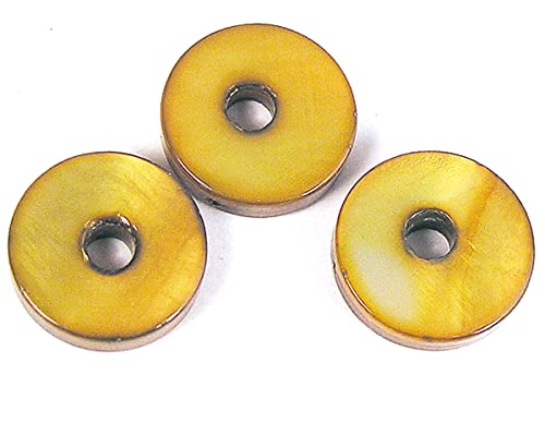 Perlmutt-Scheibenmuschel, glänzend, gold, Durchmesser: 13 mm, 250 g, 231 u, ca. von INNSPIRO