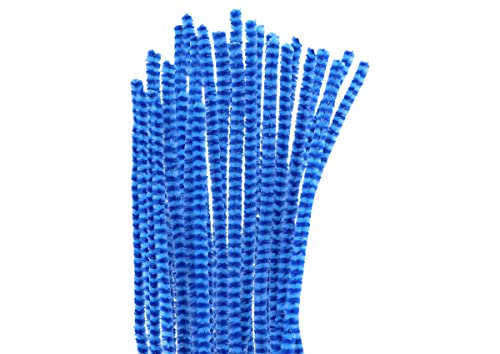 Pfeifenreiniger Chenille, Blau, 8 x 30 cm. 25 Stück. von INNSPIRO