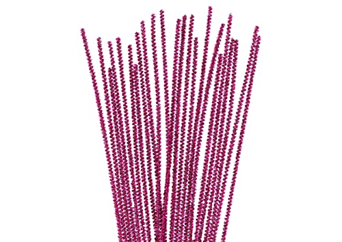 INNSPIRO Pfeifenreiniger, Chenille, Metall, Lila, 3 mm x 30 cm, 40 Stück, ideal für Bastelarbeiten mit Kindern, Dekorationen und kreative Aktivitäten von INNSPIRO