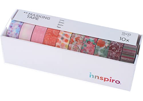 INNSPIRO 10 Stück Masking Tape Washi Serie Blumen von INNSPIRO