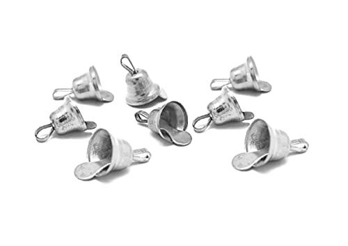 Silberfarbene Glocken, 10 mm, 30 Stück. von INNSPIRO