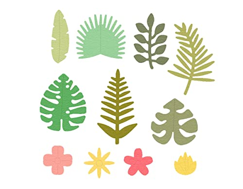 ZAG Feine Stanzschablone, tropische Blumen und Pflanzen 11u. von INNSPIRO