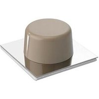 Blisterpackung mit 2 selbstklebenden Türstoppern aus Edelstahl/Beige 45x45mm 2023-6+ Inofix von INOFIX