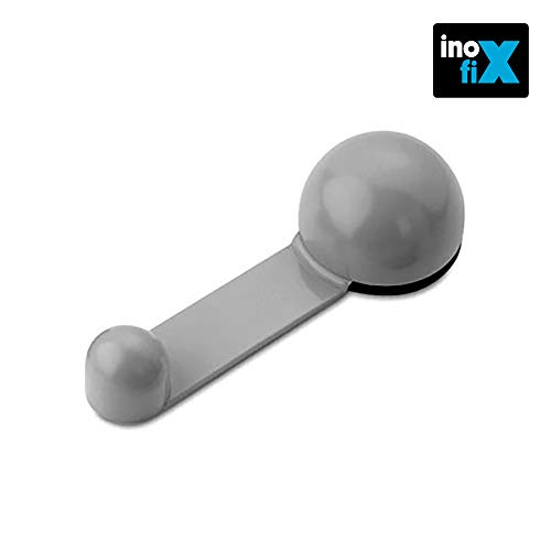 INOFIX Saint Genis Türstopper, drehbar, selbstklebend, mittelgrau, Durchmesser 40 mm von INOFIX