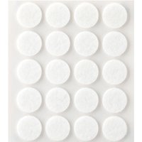 Inofix - Weiße Kunststoff-Klebefilze, Durchmesser 17mm, 20er-Pack Plasfix 66700 von INOFIX
