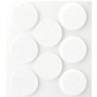 Weiße Kunststoff-Klebefilze, Durchmesser 27mm, 8er Pack Plasfix Inofix 66704 von INOFIX