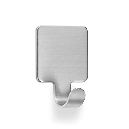 Klebehaken, quadratisch, Metall, gebürstet, Blisterverpackung, 1 Stück Klebehaken, quadratisch, Metall, gebürstet, Blisterverpackung, 1 Stück von INOFIX