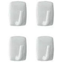 Klebehaken weiß klein 2.9x2.1cm, 4 Stück von Metaltex
