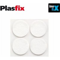 Packung mit 4 weißen synthetischen Klebefilzen Ø38 mm Plasfix INOFIX von INOFIX
