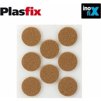 Packung mit 8 selbstklebenden synthetischen braunen Filzen Ø27 mm Plasfix Inofix von INOFIX