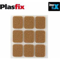 Packung mit 9 selbstklebenden synthetischen braunen Filzen 29x23mm Plasfix Inofix von INOFIX
