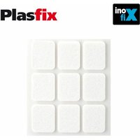 Packung mit 9 weißen synthetischen Klebefilzen 29x23mm Plasfix INOFIX von INOFIX