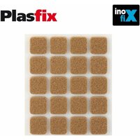 Inofix - Packung mit 20 selbstklebenden synthetischen braunen Filzen 17x17mm Plasfix von INOFIX