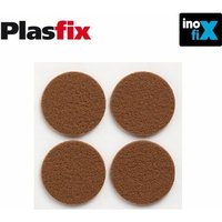 Packung mit 4 selbstklebenden synthetischen braunen Filzen Ø38 mm Plasfix Inofix von INOFIX