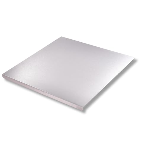 Arbeitsplatte Edelstahl Schneidebrett (50x50 cm groß) - Profi Küchenarbeitsplatte - Edelstahlschneidbrett für Küche - Pastabrett, Nudelbrett, Pizzabrett, Teigbrett zum Teig kneten - Küchenplatte von INOGS