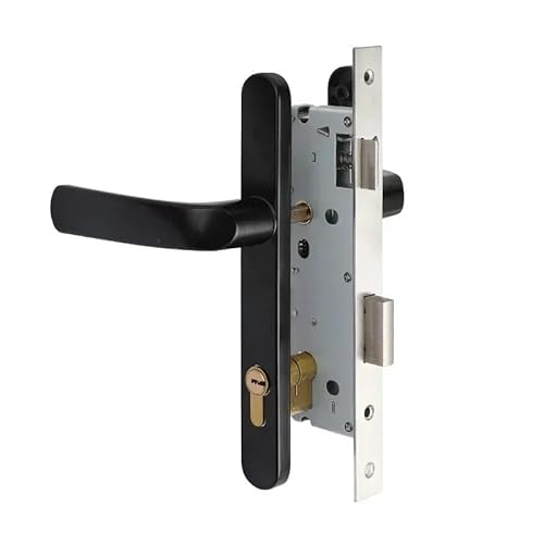 1 Satz Tieqiao Aluminiumlegierung Flachtürschloss Flache offene Hardware-Schloss Schlafzimmer(D1) von INOJIKGV