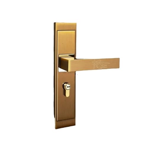 1 Set Aluminium Legierung Innen Türschloss Schlafzimmer Holz Tür Griff Schloss Mit Schlüssel(100 * 40 * 20mm) von INOJIKGV
