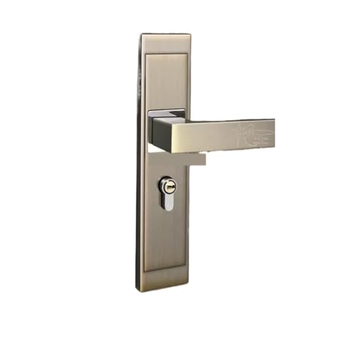 1 Set Aluminium Legierung Innen Türschloss Schlafzimmer Holz Tür Griff Schloss Mit Schlüssel(100 * 40 * 8mm) von INOJIKGV