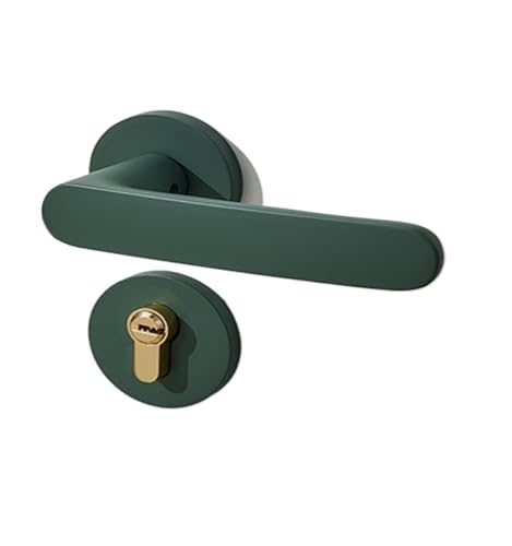 1 set von aluminium legierung zimmer türschloss set innen stille tür griff split lock hause(Green B) von INOJIKGV